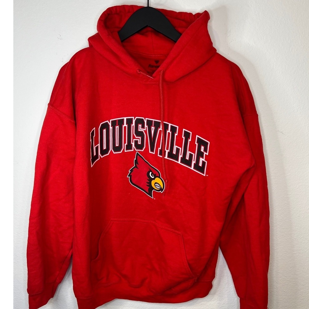 Fanatics Mens Louisville Cardinals NCAA Hoodie Sweatshirt Red Large
